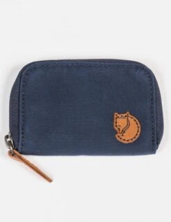 Fjallraven Zip Card Holder Navy - Durable G-1000 HeavyDuty Eco Wallet
