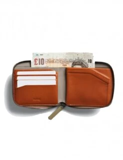 Bellroy Zip Wallet in Terracotta – Premium Eco-Leather with Magnetic Coin Pouch -Fatbuddha Store zip wallet terracotta p32462 110331 medium