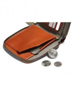 Bellroy Zip Wallet in Terracotta – Premium Eco-Leather with Magnetic Coin Pouch -Fatbuddha Store zip wallet terracotta p32462 110332 medium