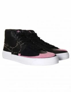 Zoom Blazer Mid Edge Trainers - Black/Pink-Rise