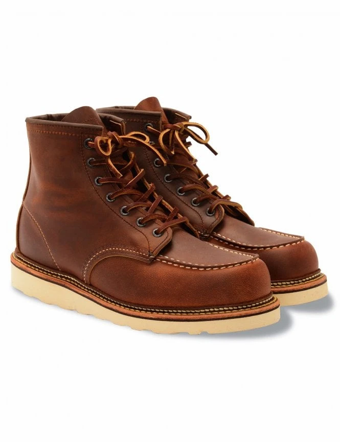Fatbuddha Store -Fatbuddha Store 1907 heritage work 6 moc toe boot copper rough tough leather p22575 105765 medium