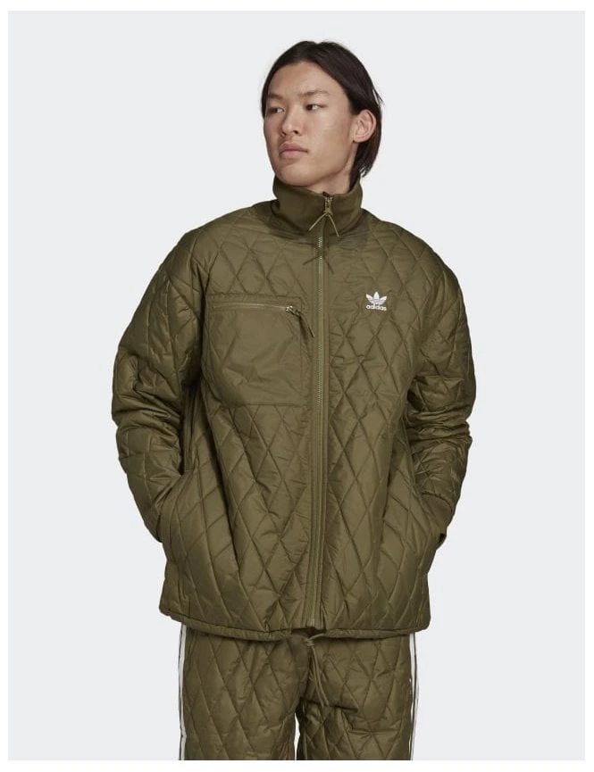 Fatbuddha Store -Fatbuddha Store adicolor classics quilted archive jacket focus olive p30754 106096 medium